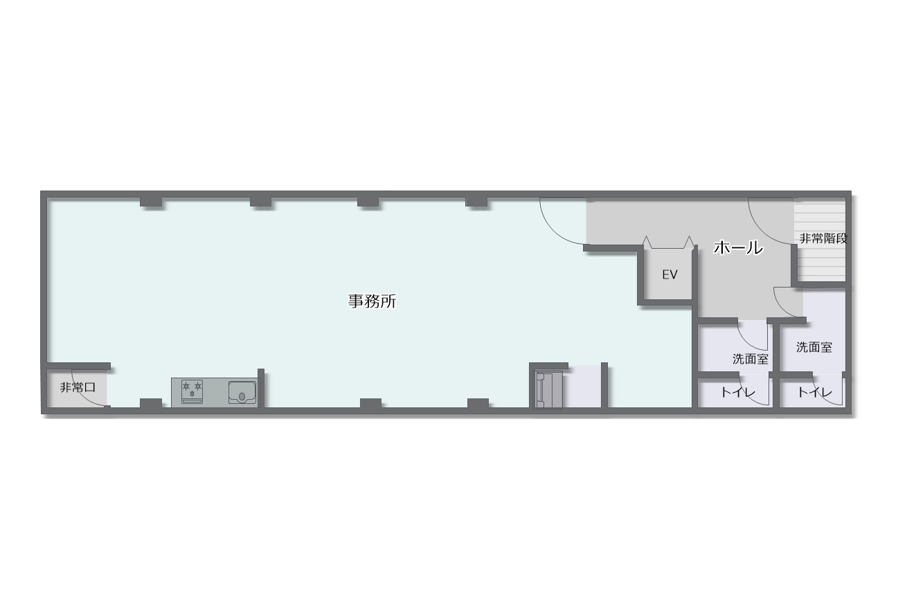 賃貸オフィス間取り図