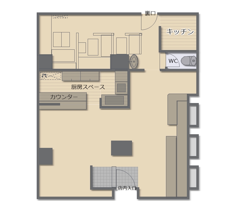 賃貸オフィス間取り図